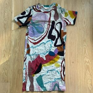 Gorman abstract print tshirt midi dress